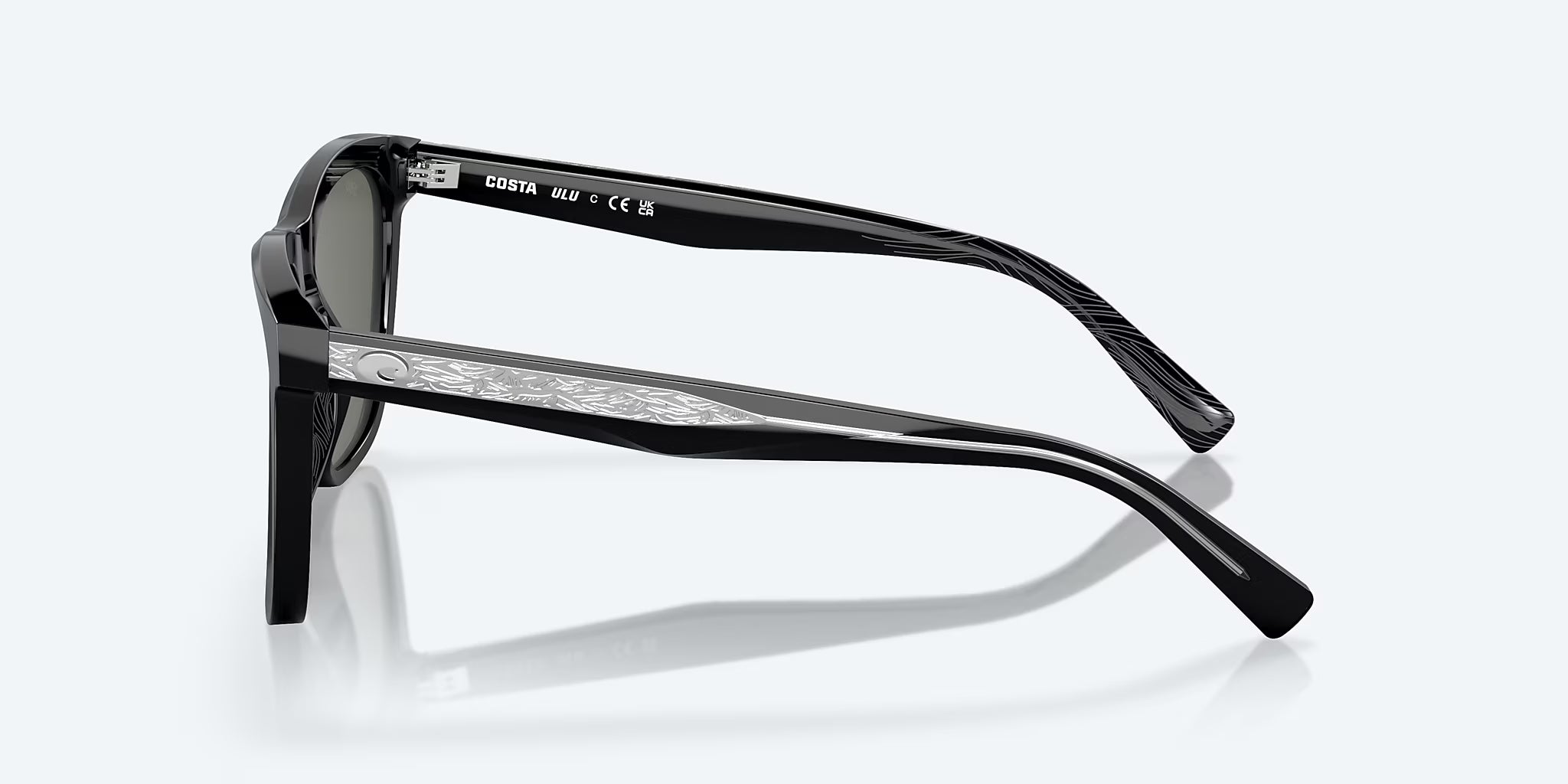 Costa Unisex Square Sunglasses – Black / Gray 580G