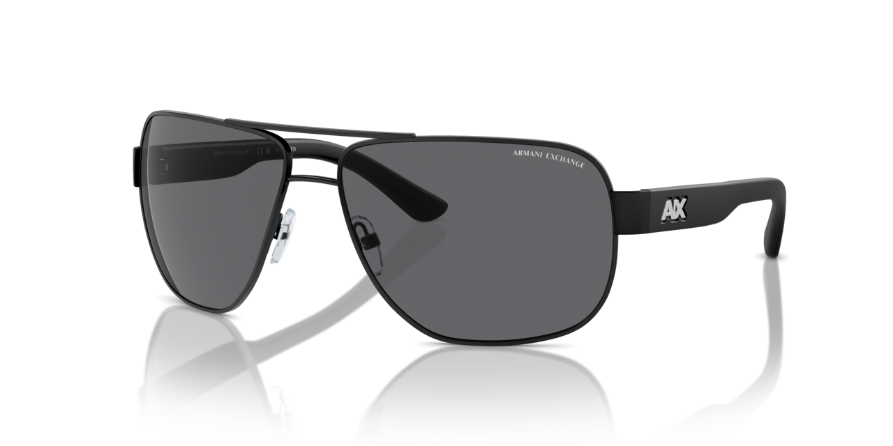 Armani Exchange Men’s Aviator Sunglasses – Gunmetal/Grey Gradient