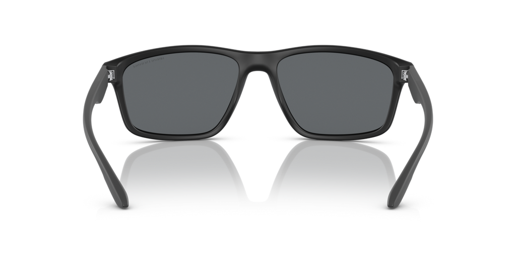 Armani Exchange Men’s Square Sunglasses – Transparent Grey/Blue Mirror