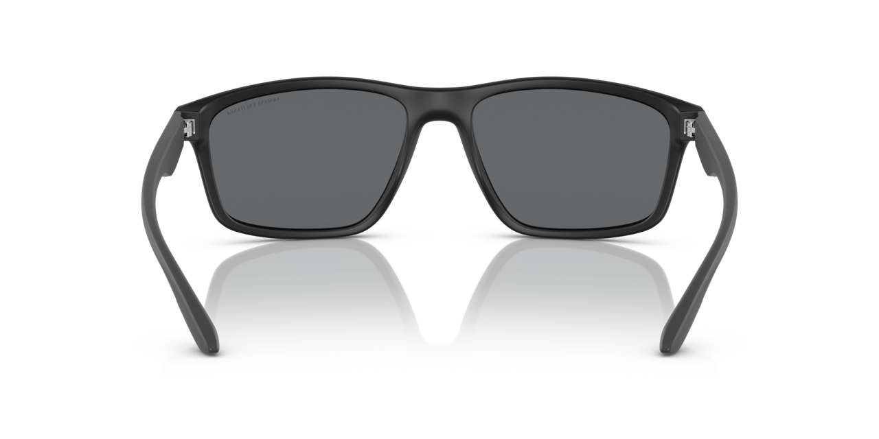 Armani Exchange Men’s Square Sunglasses – Transparent Grey/Blue Mirror