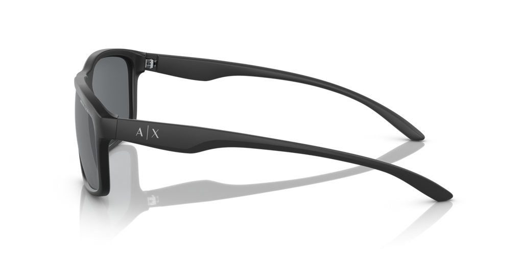 Armani Exchange Men’s Square Sunglasses – Transparent Grey/Blue Mirror
