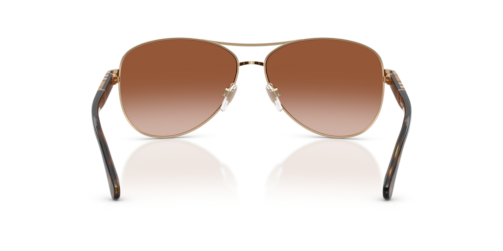Burberry Unisex Aviator Metal Sunglasses – Gold/Brown Gradient