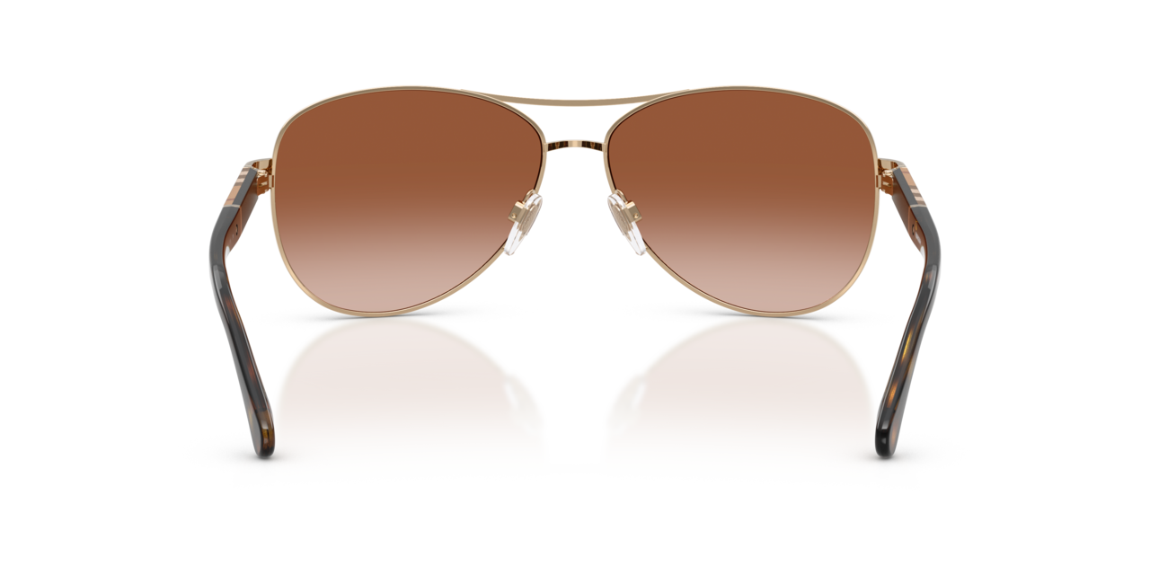 Burberry Men’s Pilot Metal Sunglasses – Gold/Light Brown Mirror