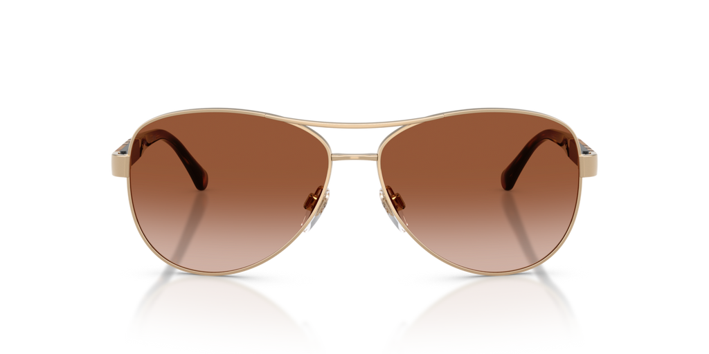 Burberry Men’s Pilot Metal Sunglasses – Gold/Light Brown Mirror