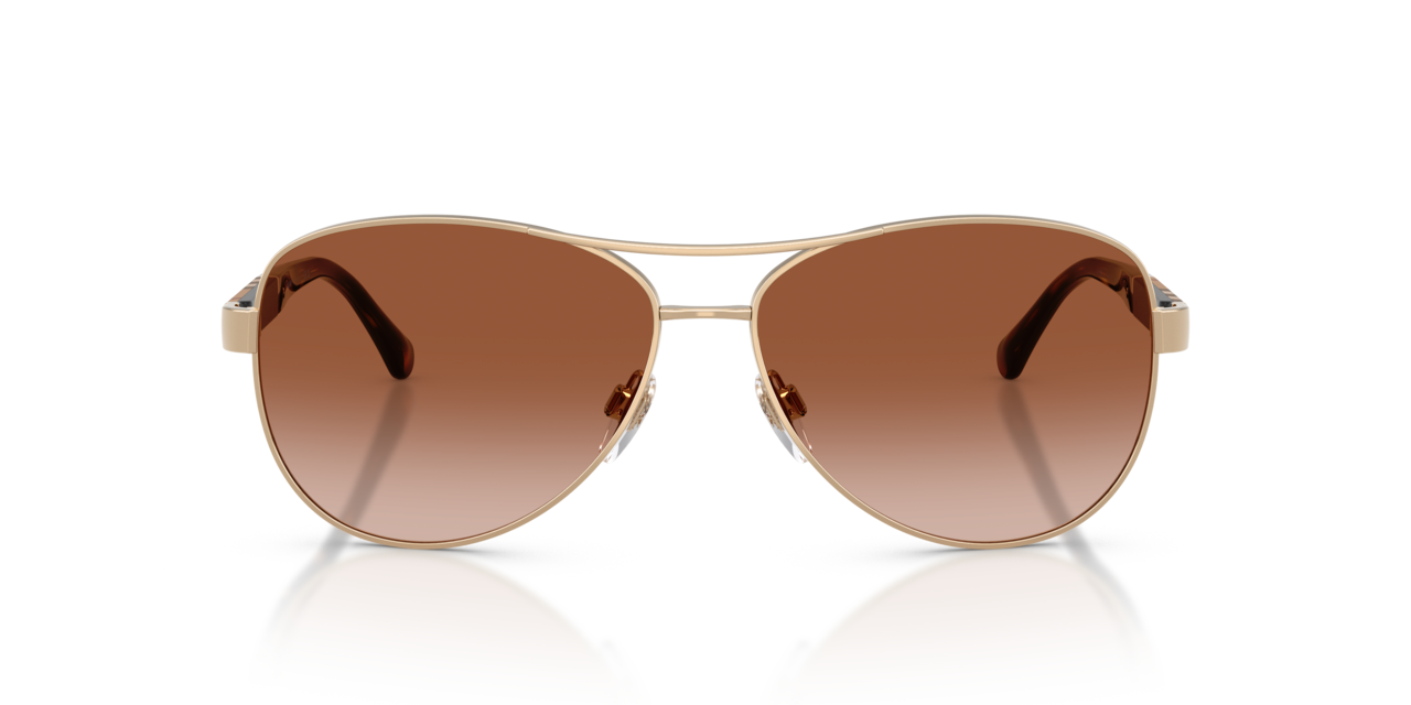 Burberry Men’s Pilot Metal Sunglasses – Gold/Light Brown Mirror