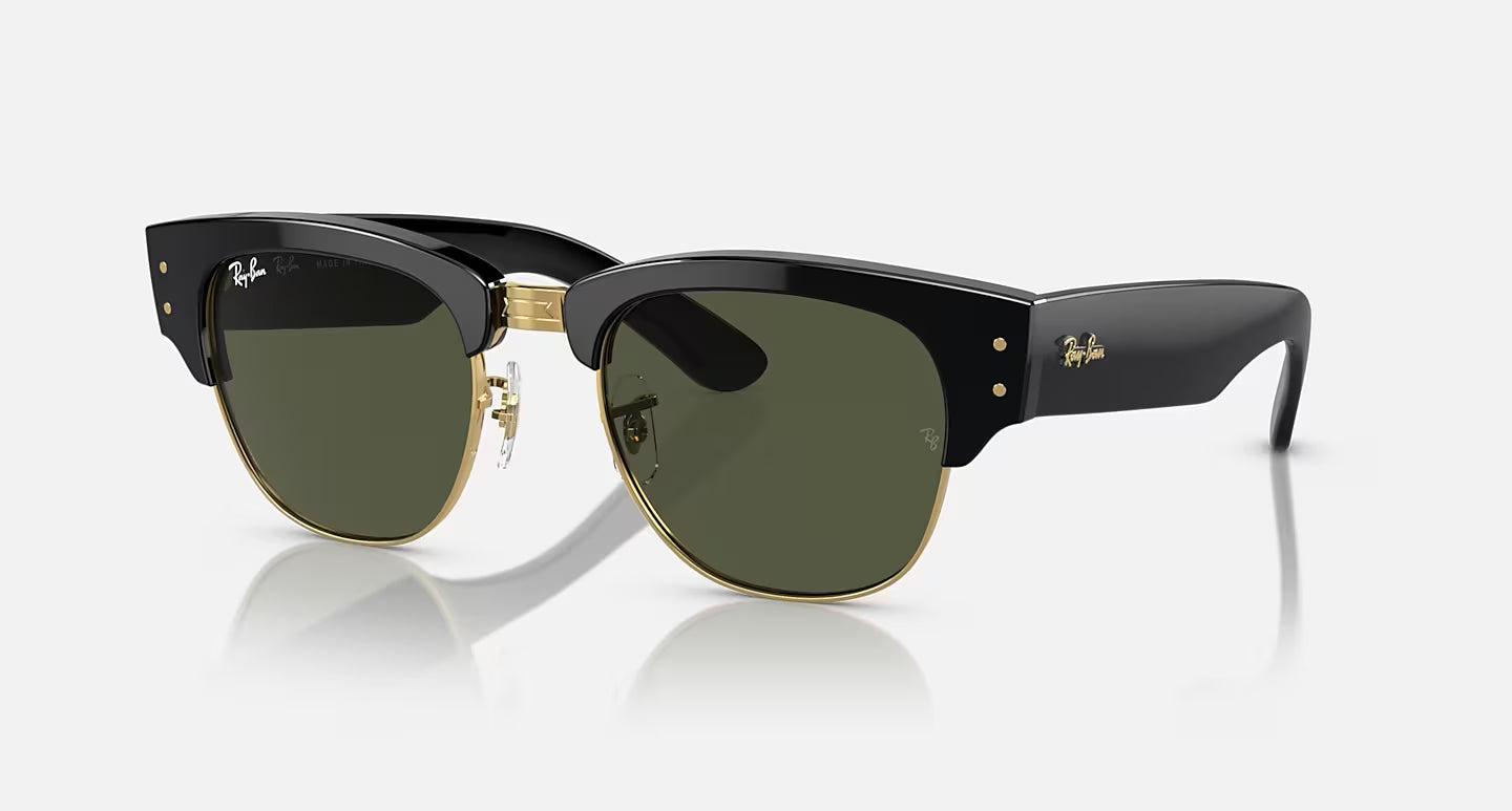 Ray-Ban Unisex Mega Clubmaster Sunglasses – Black/Green