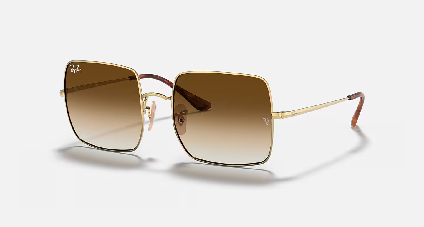 Ray-Ban Unisex Square 1971 Classic Sunglasses – Arista Gold / Light Brown Gradient