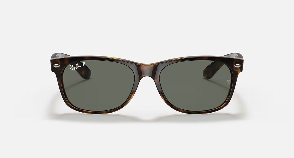 Ray-Ban Unisex New Wayfarer Sunglasses – Tortoise / Green