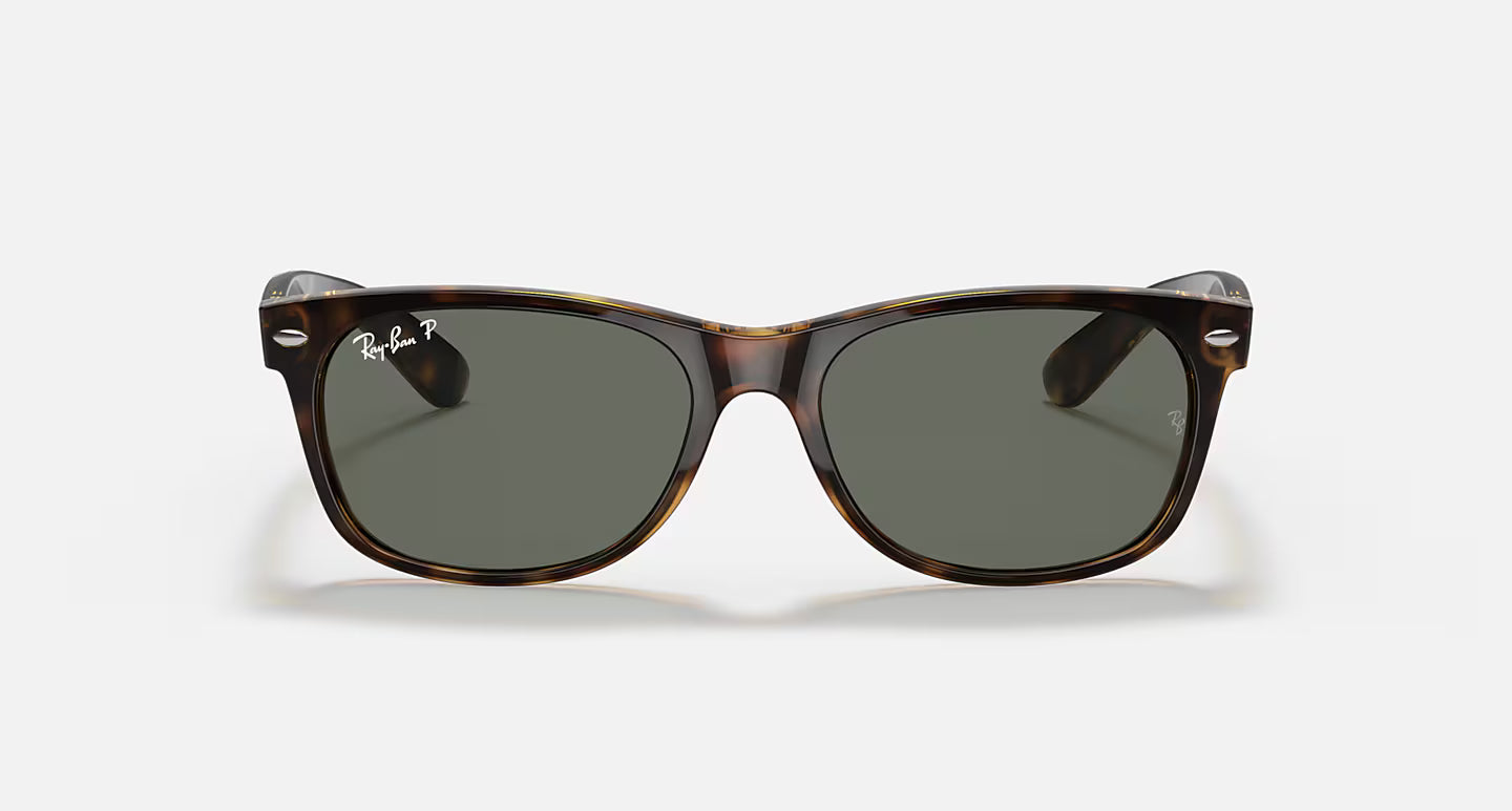 Ray-Ban Unisex New Wayfarer Sunglasses – Tortoise / Green