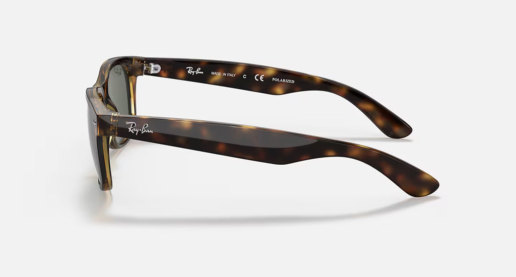 Ray-Ban Unisex New Wayfarer Sunglasses – Tortoise / Green