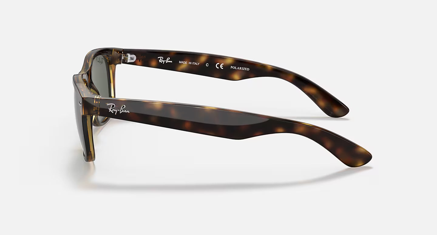 Ray-Ban Unisex New Wayfarer Sunglasses – Tortoise / Green