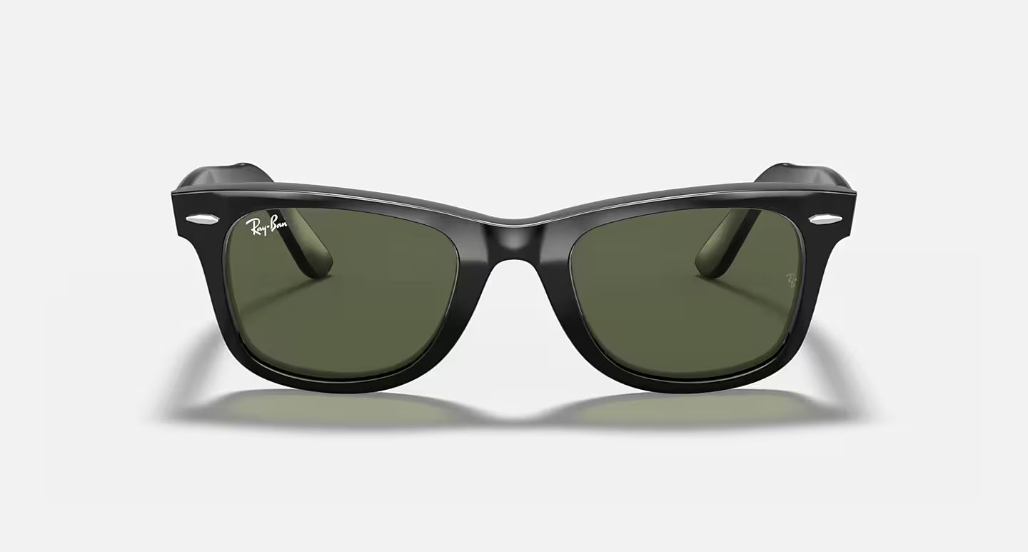 Ray-Ban Unisex Original Wayfarer Sunglasses – Black / Green
