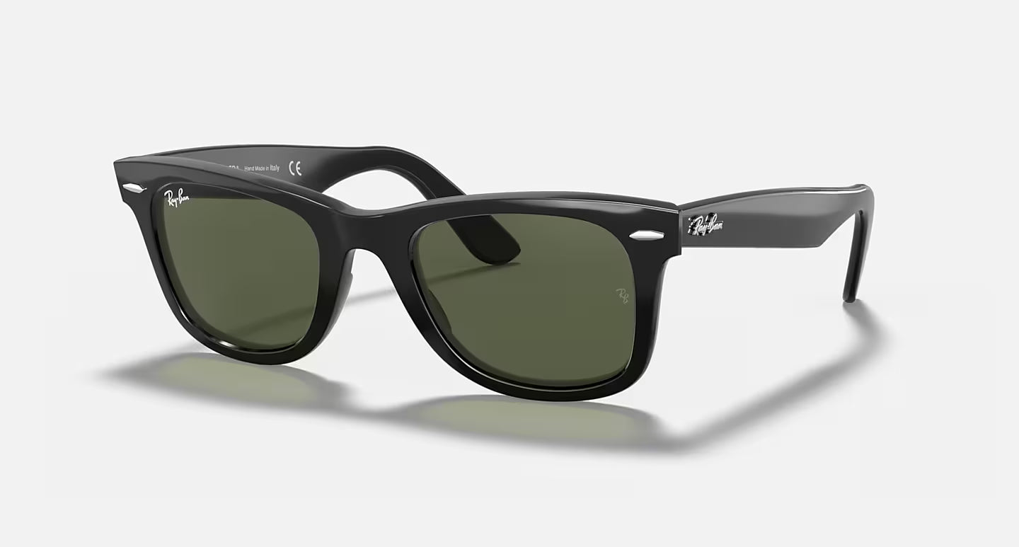 Ray-Ban Unisex Original Wayfarer Sunglasses – Black / Green