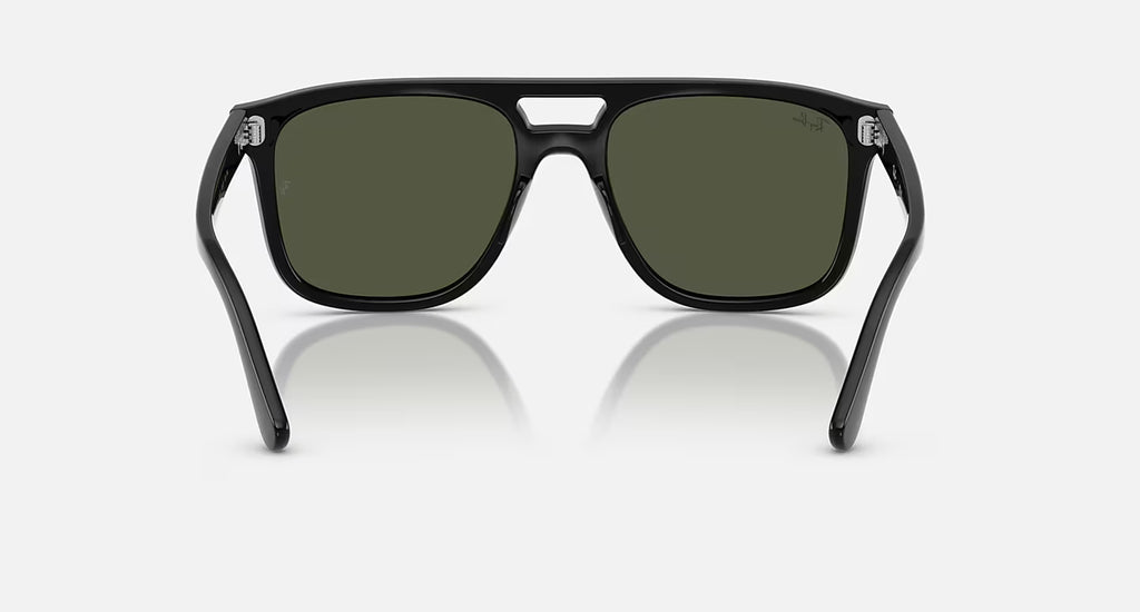 Ray-Ban Unisex Square Sunglasses – Black / G-15 Green