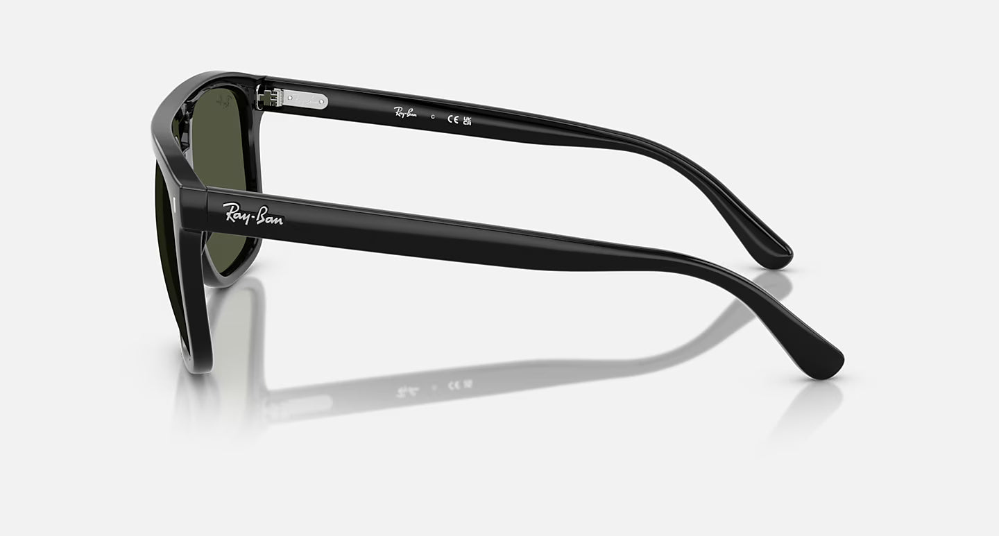 Ray-Ban Unisex Square Sunglasses – Black / G-15 Green