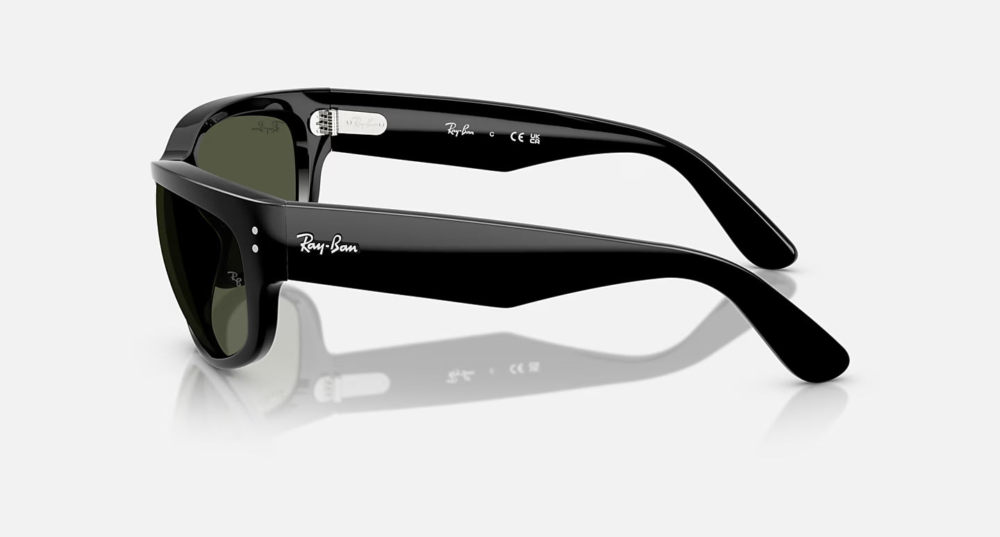 Ray-Ban Unisex Square Acetate Sunglasses – Black/G-15 Green