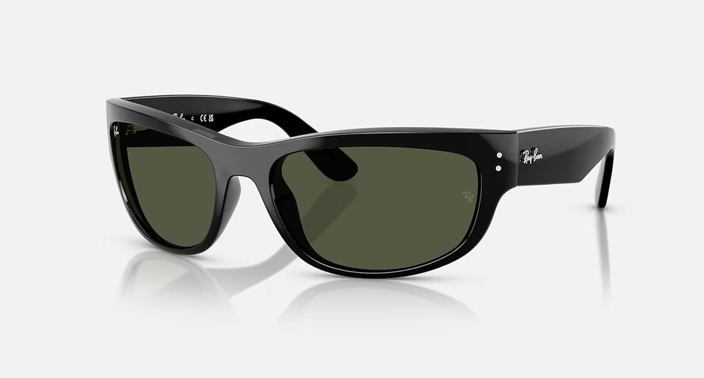 Ray-Ban Unisex Square Acetate Sunglasses – Black/G-15 Green