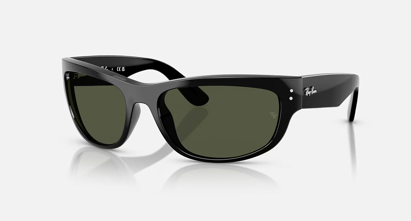 Ray-Ban Unisex Square Acetate Sunglasses – Black/G-15 Green