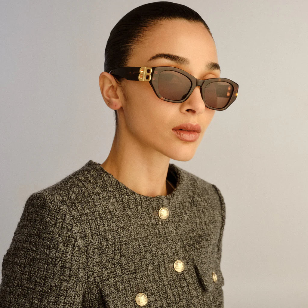 Balenciaga Women’s Butterfly Acetate Sunglasses – Tortoise/Brown