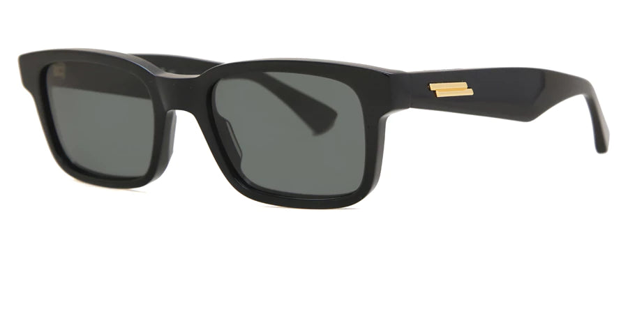 Bottega Veneta Unisex Rectangular Acetate Sunglasses – Black/Grey