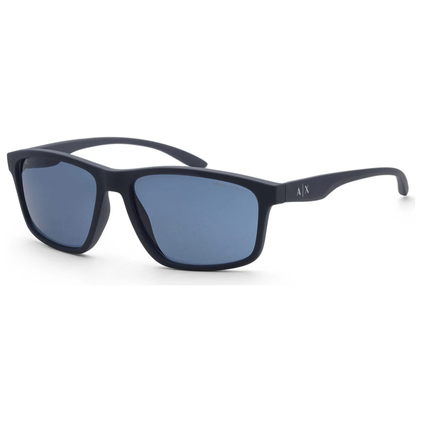 Armani Exchange Men’s Square Sunglasses – Matte Black/Mirrored Grey