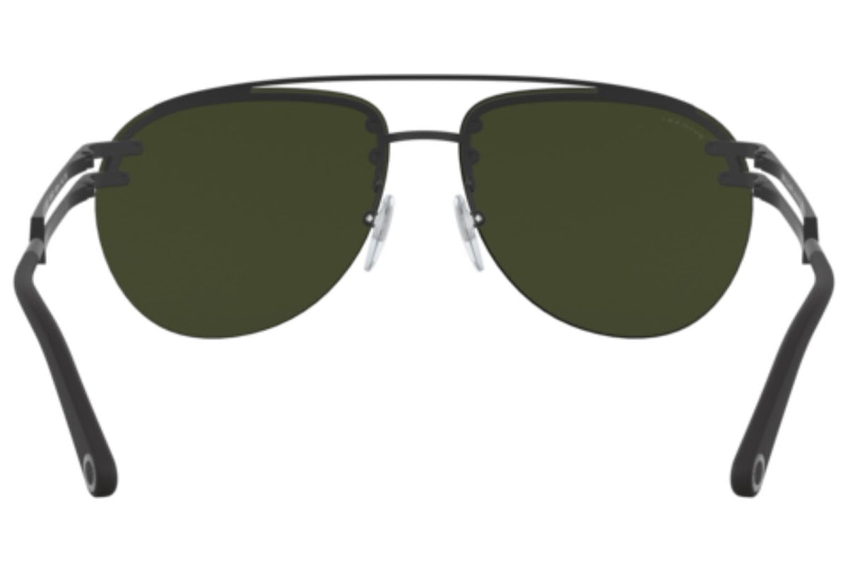 Bvlgari Men's Pilot Metal Sunglasses – Matte Black/Green Gradient