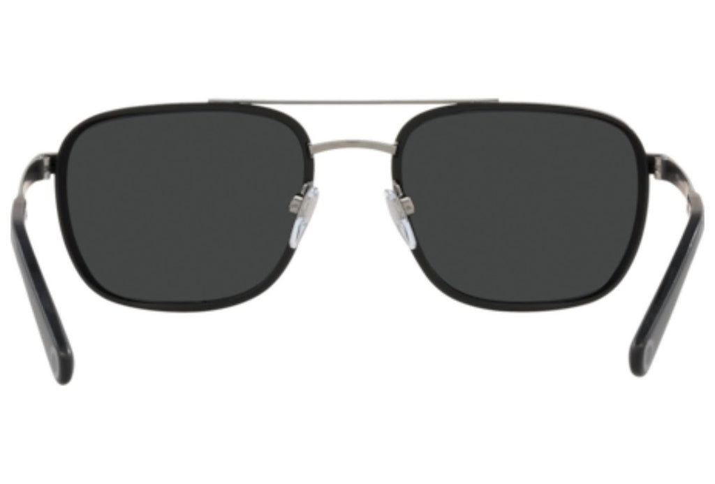 Bvlgari Men's Rectangular Metal Sunglasses – Matte Gunmetal/Polarized Grey