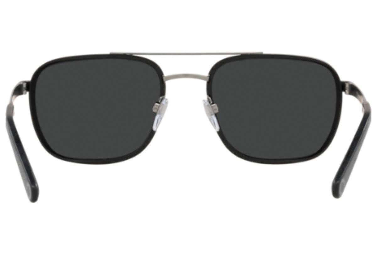 Bvlgari Men's Rectangular Metal Sunglasses – Matte Gunmetal/Polarized Grey