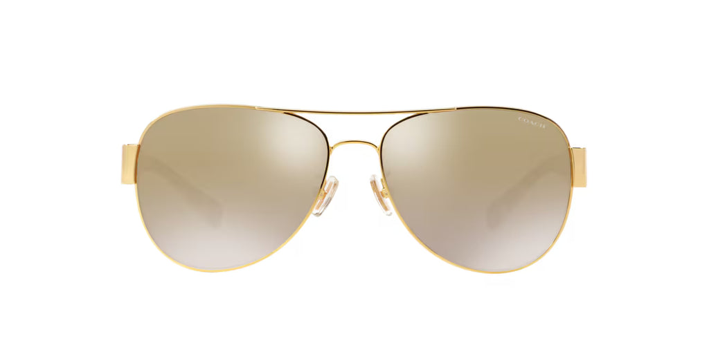 Coach Women’s Aviator Metal Sunglasses – Gold/Brown