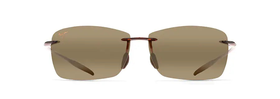 Maui Jim Unisex Rectangle Polarized Sunglasses – Gloss Black / Neutral Grey