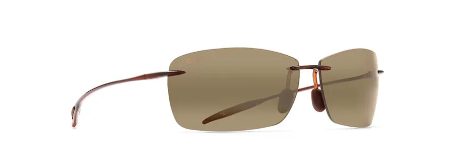 Maui Jim Unisex Rectangle Polarized Sunglasses – Gloss Black / Neutral Grey