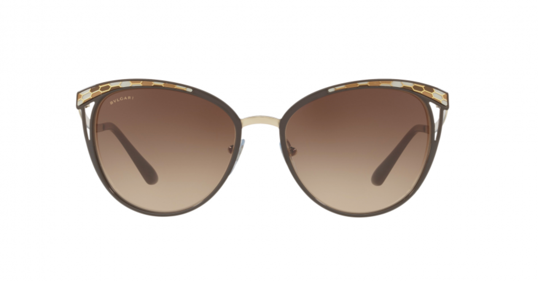 Bvlgari Women's Butterfly Metal Sunglasses – Matte Black/Grey Gradient