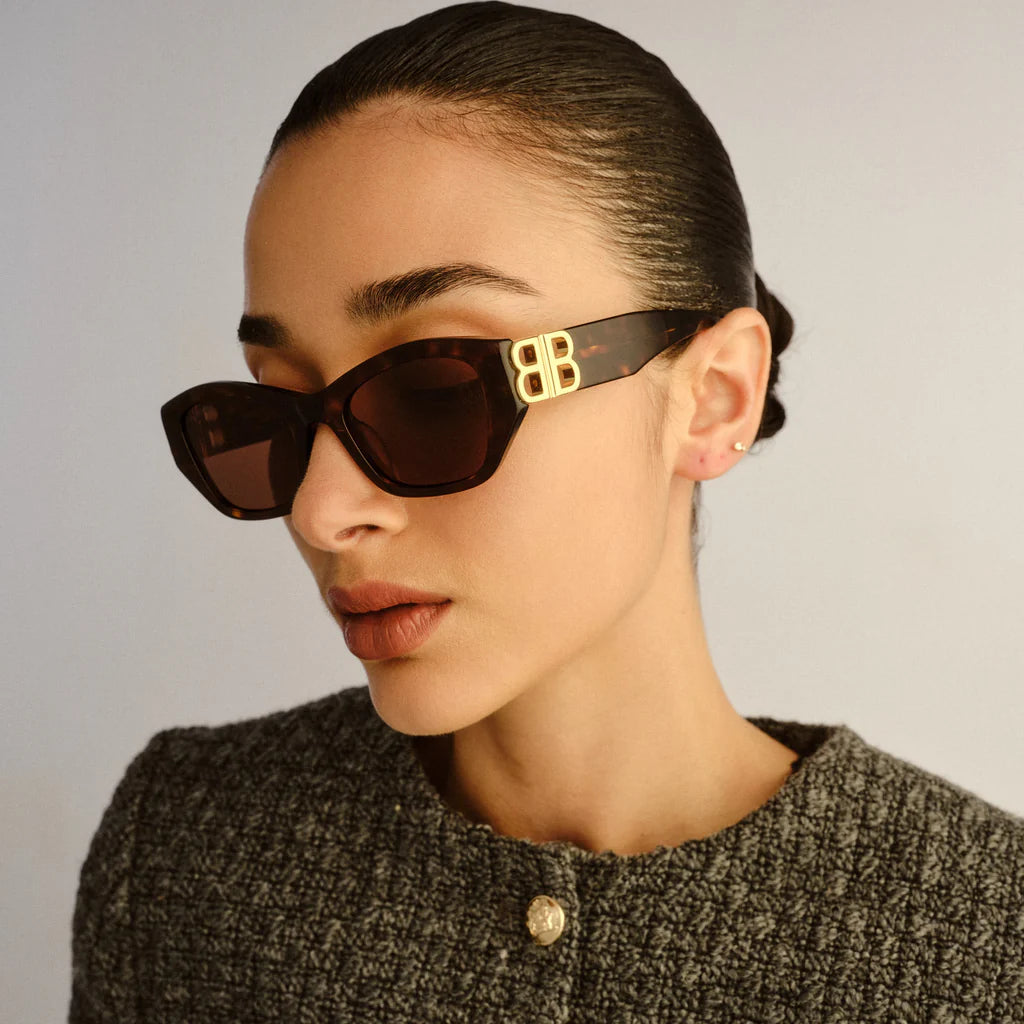 Balenciaga Women’s Butterfly Acetate Sunglasses – Tortoise/Brown