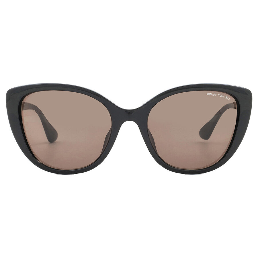 Armani Exchange Dark Brown Cat Eye Ladies Sunglasses