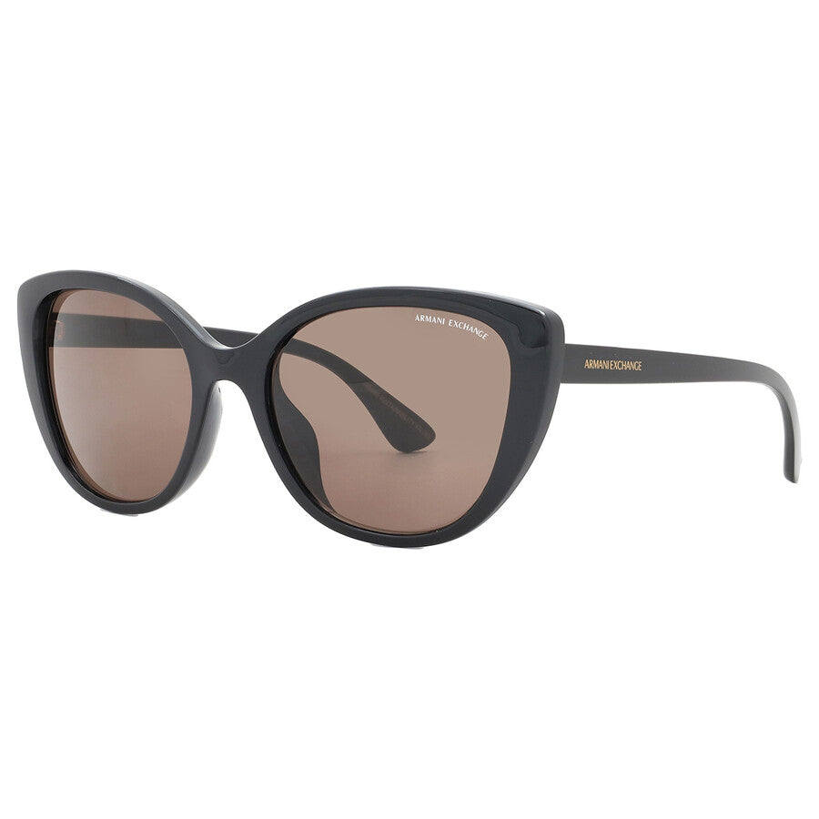 Armani Exchange Dark Brown Cat Eye Ladies Sunglasses