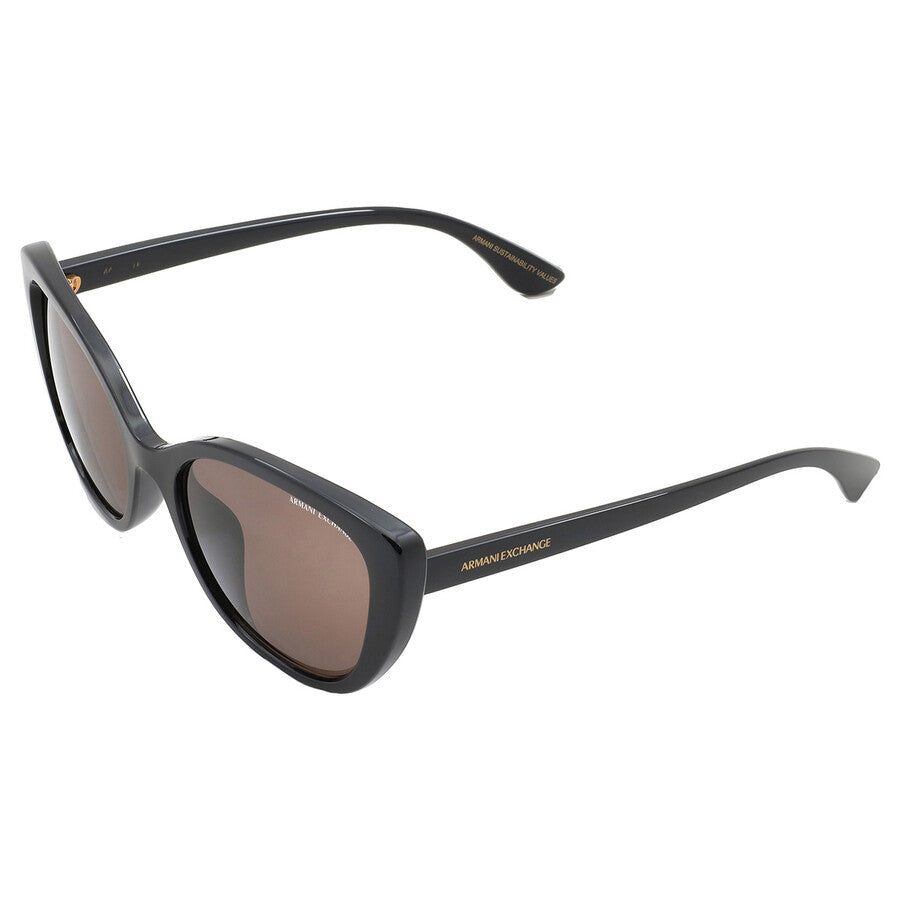 Armani Exchange Dark Brown Cat Eye Ladies Sunglasses