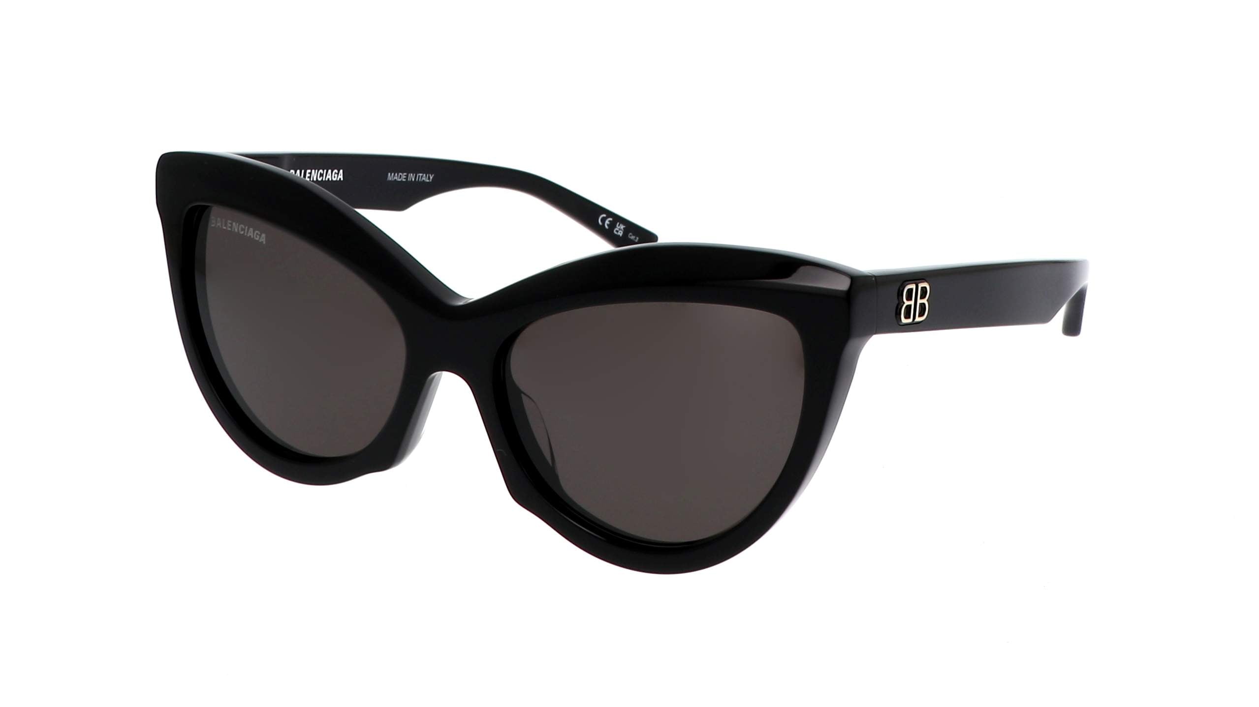 Balenciaga Women’s Cat-Eye Acetate Sunglasses – Black/Grey