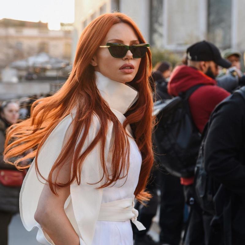 Bottega Veneta Yellow Cat Eye Sunglasses