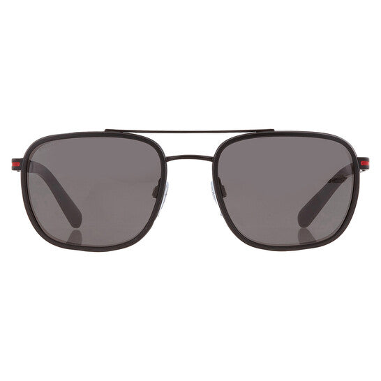 Bvlgari Men's Pilot Metal Sunglasses – Matte Black/Grey Mirror
