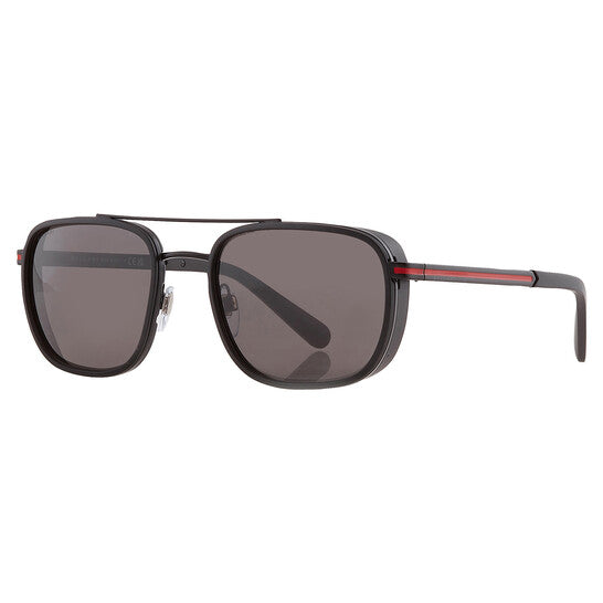 Bvlgari Men's Pilot Metal Sunglasses – Matte Black/Grey Mirror