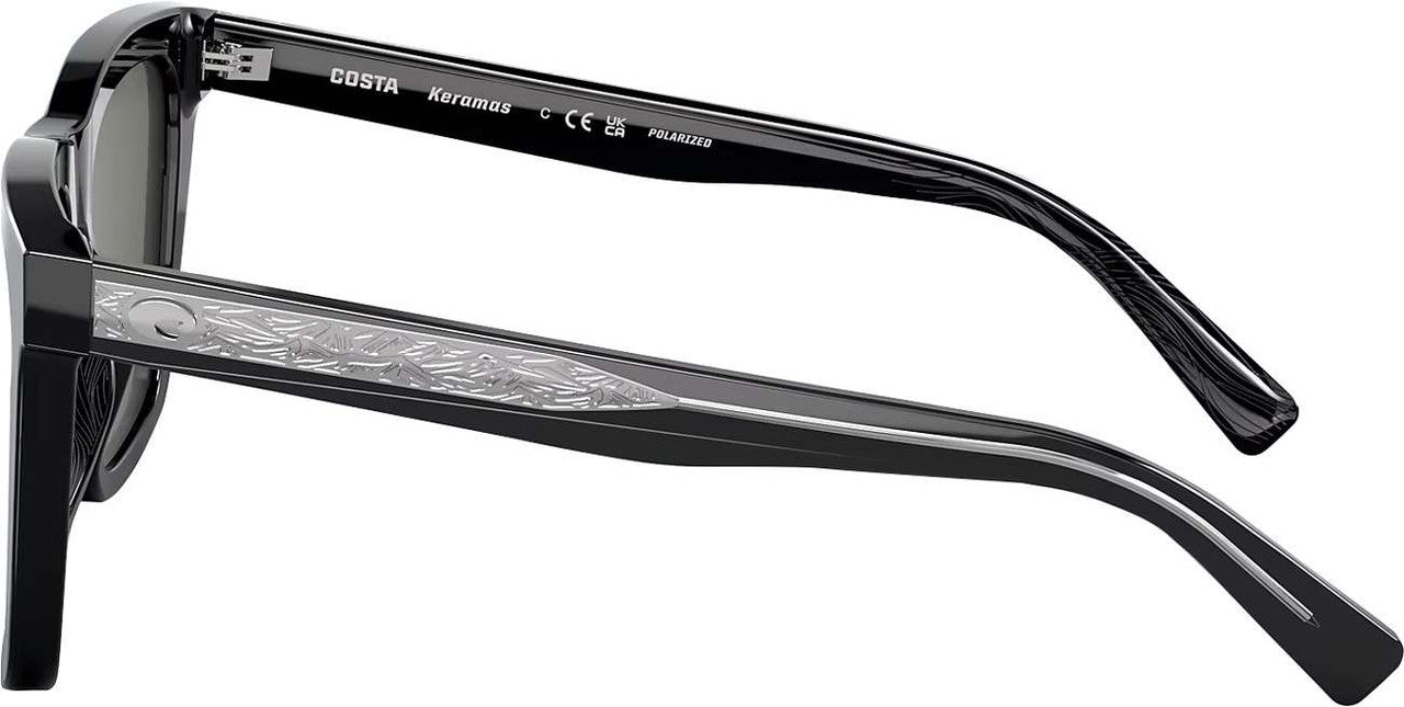 Costa Unisex Keramas Polarized Sunglasses – Black / Gray 580G